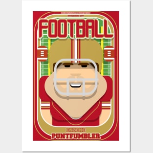 American Football Red and Gold - Enzone Puntfumbler - Bob version Posters and Art